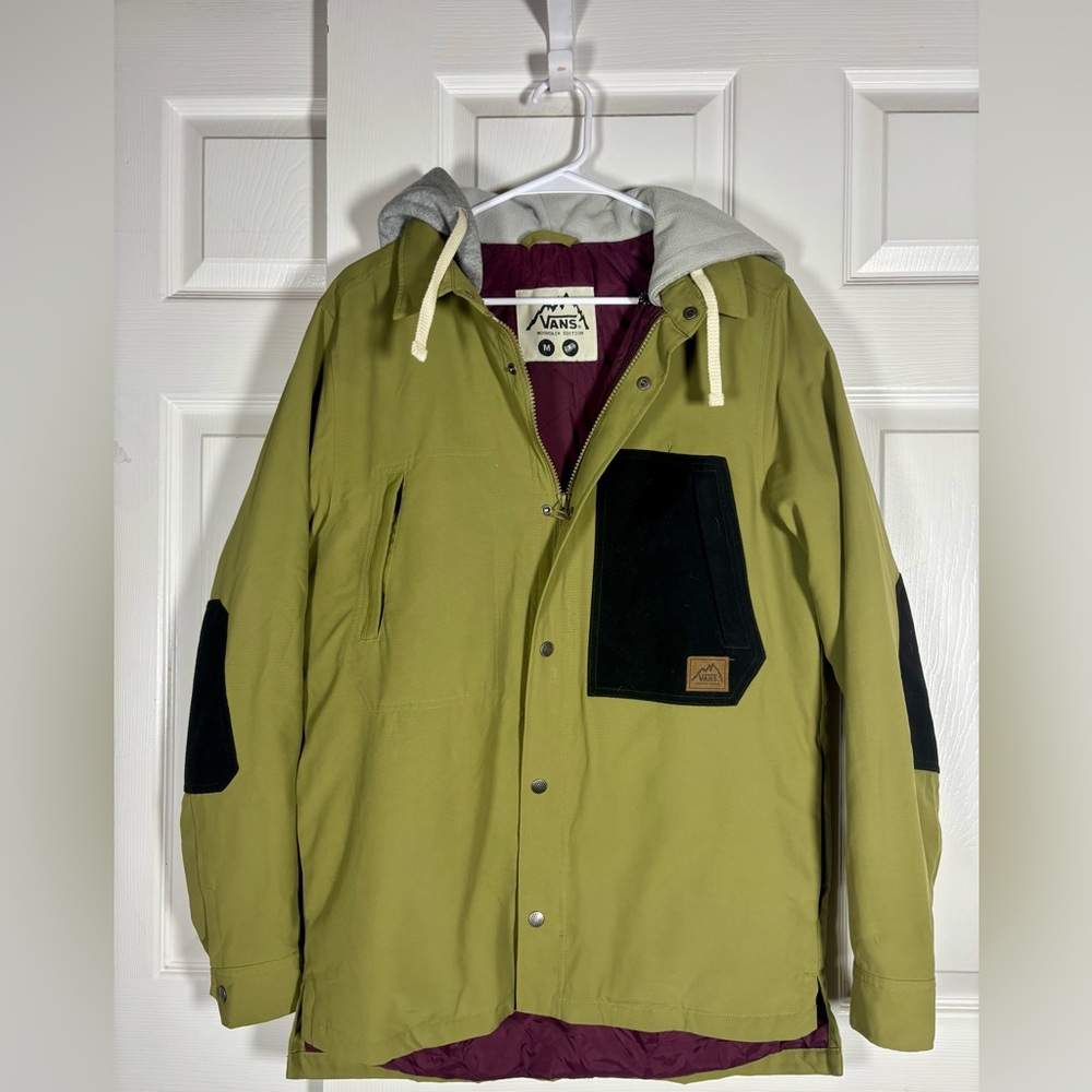 Vans Two-Tone Green and Black Hooded Jacket Men’s Medium